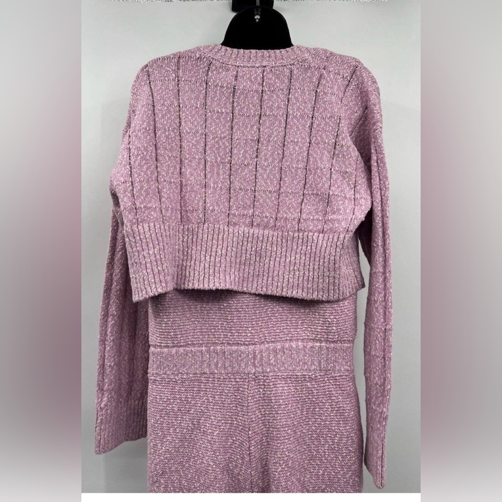 New Free People Declan Sweater Set Size Medium 
Color: Crocus Pink - Picture 9 of 10